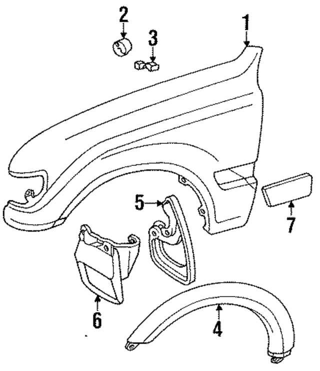 7660860140 - Body: Mud Guard for Toyota: Land Cruiser Image