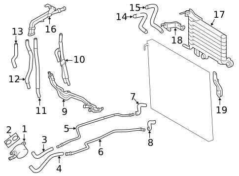 Trans Oil Cooler for 2016 Lexus GX460 #0