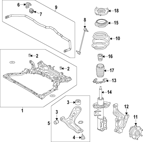 Suspension Components for 2023 Hyundai Elantra N #1