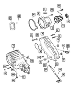5015446AA - Transfer Case Model 241 [DHE, DHG, DHH]: Transfer Front Case for Dodge: Ram 2500, Ram 3500 Image