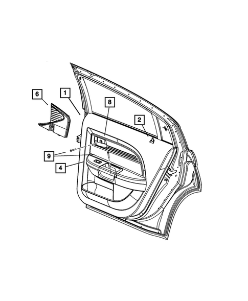 Door Trim Panels-Front and Rear for 2008 Dodge Avenger #1