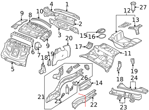 Rear Body for 1997 Audi A4 #0