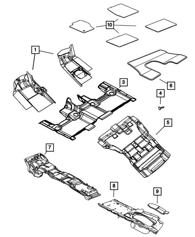 68161202AB - Interior Trim: Tunnel Silencer for Mopar Image image