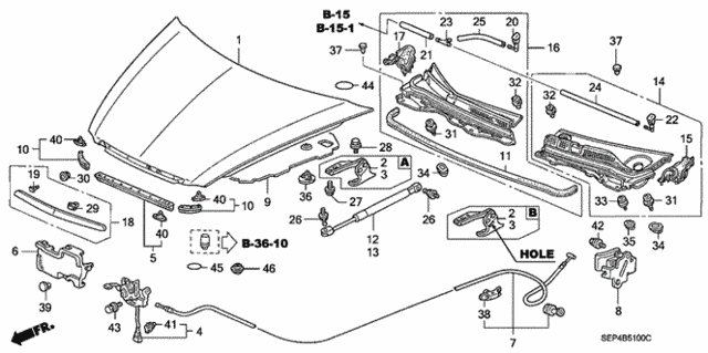Engine Hood for 2005 Acura TL #0