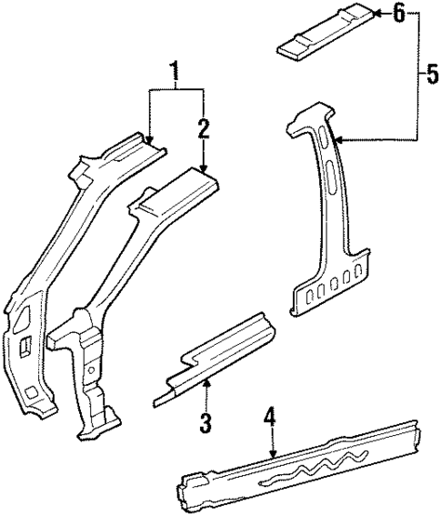 Center Pillar for 2001 Kia Sportage #0
