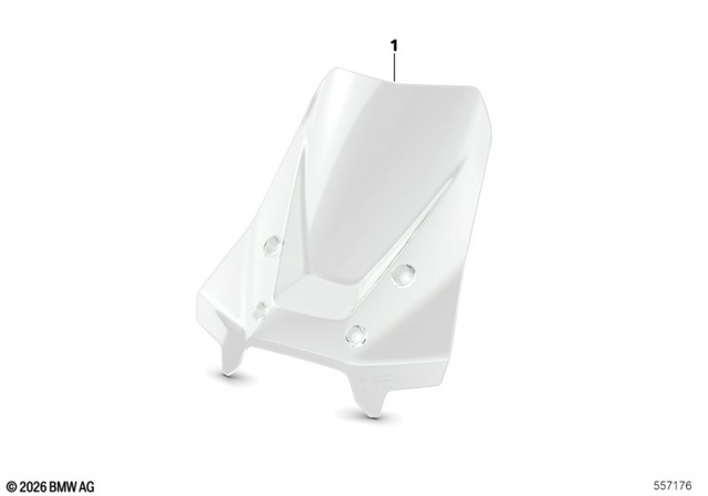46637105693 - : Windshield, High for BMW-Motorrad Image