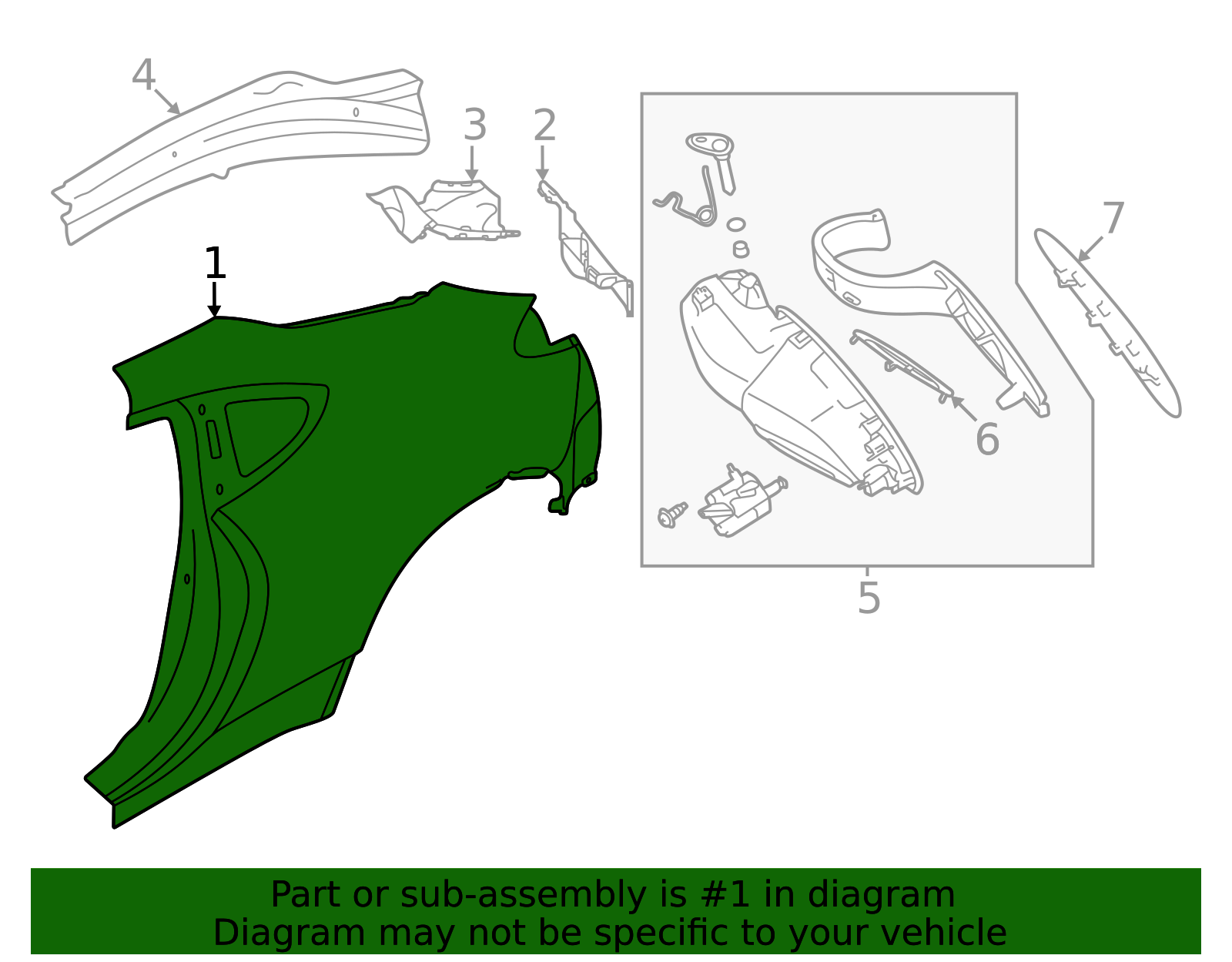 2022-2025 Subaru BRZ Quarter Panel 51439CC0109P | Subaru Online Parts