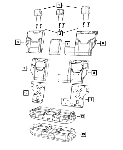 Rear Seats - Second Row for 2017 Jeep Compass #9