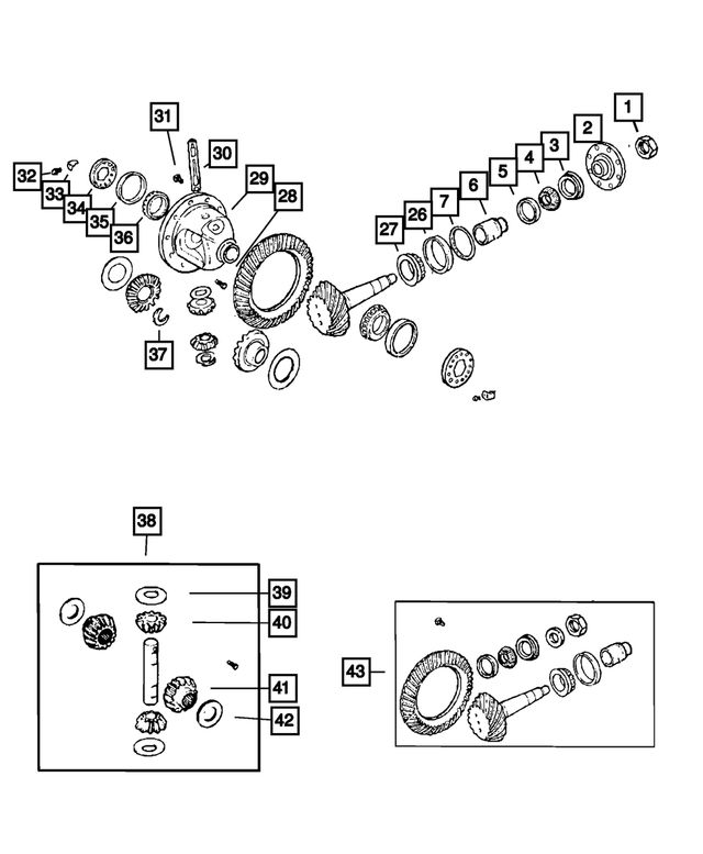 68032258AA - Rear Axle; Corporate 210 MM; Differential and Drive Line: Differential Case Assembly for Mopar Image image
