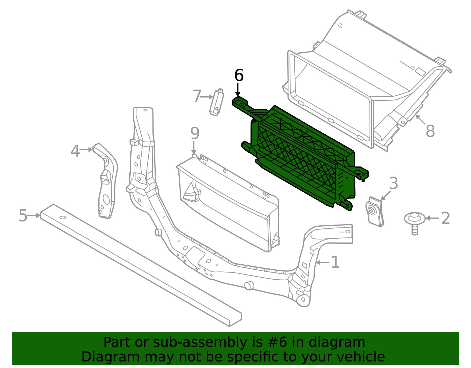 2022-2025 Ford F-150 Lightning Shutter Assembly NL3Z-8475-A | OEM Parts ...
