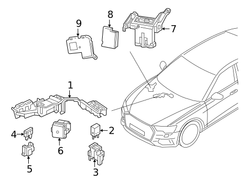Fuse & Relay for 2022 Audi A6 Quattro #1