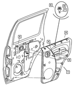 5GF201J3AX - Interior Trim: Rear Door Trim Panel, Right for Jeep: Liberty Image