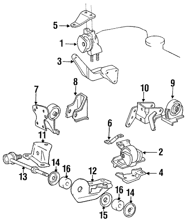 1236174160 - Engine: Front Mount for Toyota Image