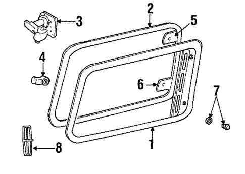 Glass & Hardware for 1999 Lincoln Navigator #0
