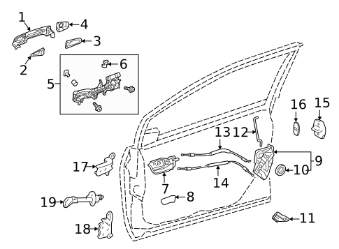 Lock & Hardware for 2020 Toyota Mirai #0