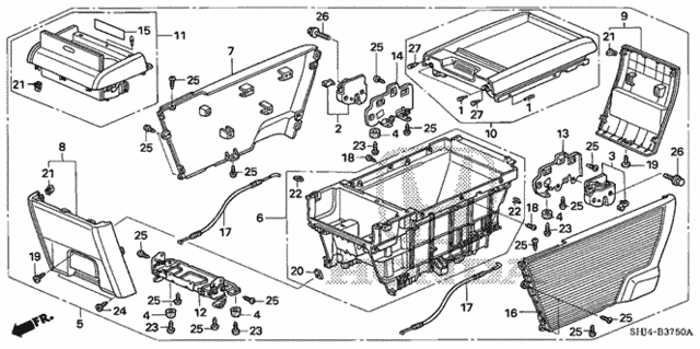Detachable Console for 2007 Honda Odyssey #0