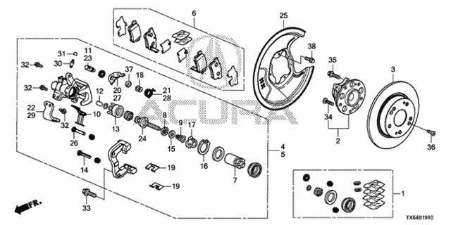 Rear Brake for 2014 Acura ILX #0