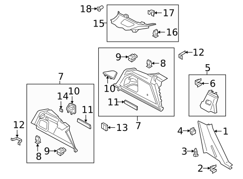 Interior Trim - Quarter Panels for 2022 Porsche Cayenne #0