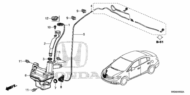 Windshield Washer (2.5L) (2) for 2015 Honda Civic #0