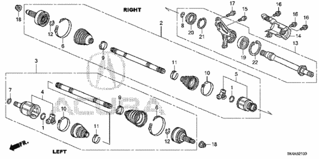 Driveshaft - Half Shaft for 2014 Acura TL #0