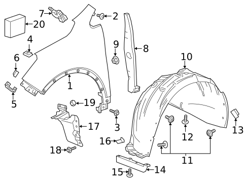 Fender & Components for 2018 Buick Envision #0