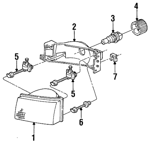 Headlamp Components for 1994 Mercury Villager #0