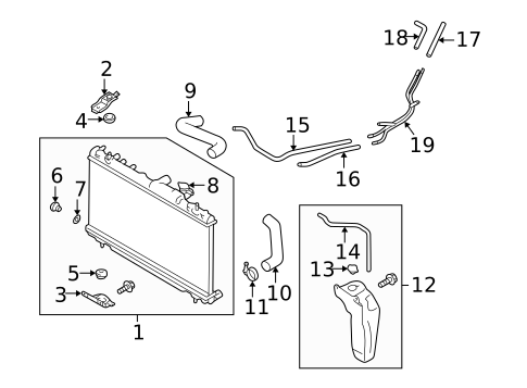 Radiator & Components for 2004 Subaru Impreza #0