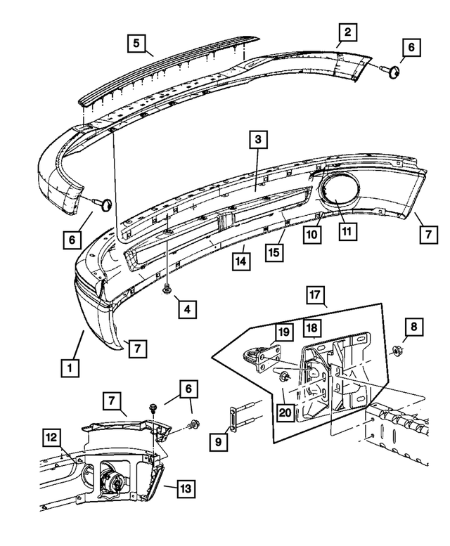 55077315AF - Frames and Bumpers: Bumper Bracket, Left for Mopar Image image