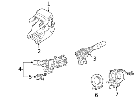 Shroud, Switches & Levers for 2009 Toyota Land Cruiser #0