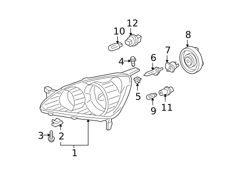 Bulbs - Chassis for 2006 Honda CR-V #1