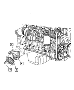 52021135AA - Engine and Transmission Mounting: Engine Mount Bracket, Left for Mopar Image