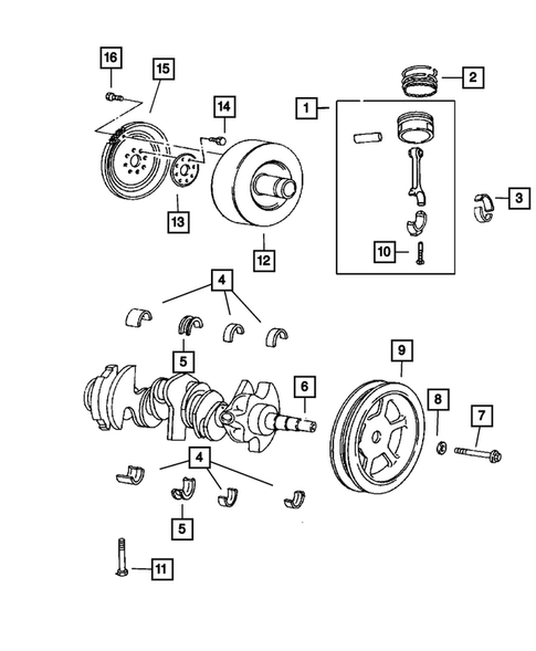 Vilebrequin, piston et convertisseur de couple pour 2007 Chrysler Pacifica #0
