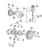 6503201 - Engine 3.8L Six Cylinder: Hex Flange Head Bolt, Mounting for Mopar Image