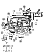 1SK51DX9AB - Interior Trim: Instrument Panel Switch Bezel for Dodge: Journey Image