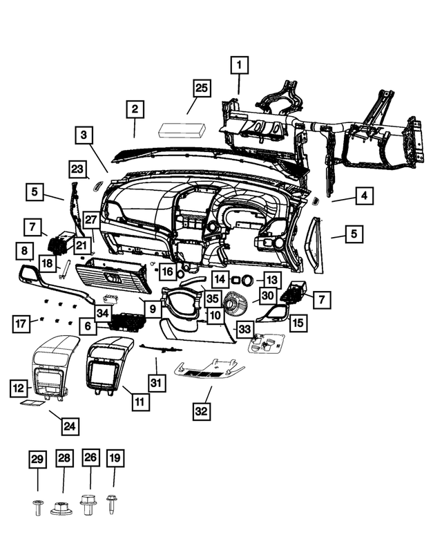 1SK51DX9AB - Interior Trim: Instrument Panel Switch Bezel for Mopar Image