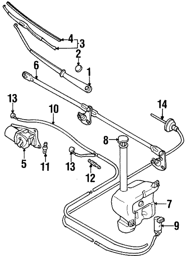 91171293 - Body: Wiper Arm Assembly for GM Image