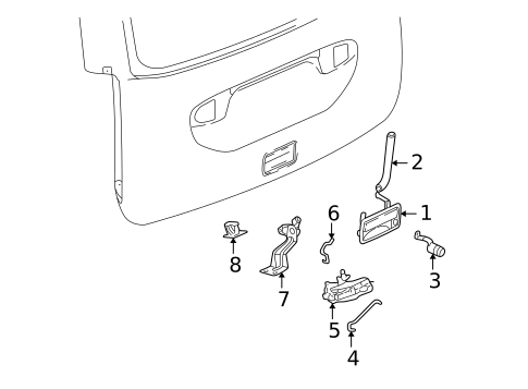 Lock & Hardware for 2007 Saturn Vue #2