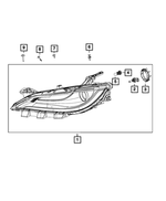 68284785AA - Electrical: Headlamp, Right for Chrysler: 200 Image