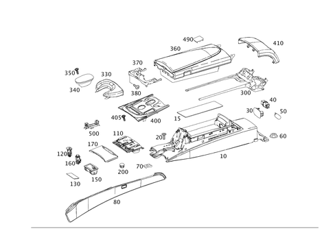 Housing with Tray for 2007 Mercedes-Benz CL550 #0
