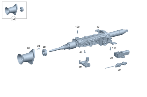 Steerg. Column Jacket Tube & Steerg. Shaft for 2020 Mercedes-Benz GLS450 #0