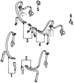 730030W010 - Electrical: 1995-1999 Toyota Celica - Seat Belt Assembly for Toyota: Celica Image