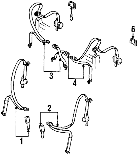 Rear Seat Belts for 1997 Toyota Celica #1