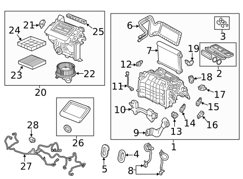 Evaporator Components for 2020 Jaguar I-Pace #0