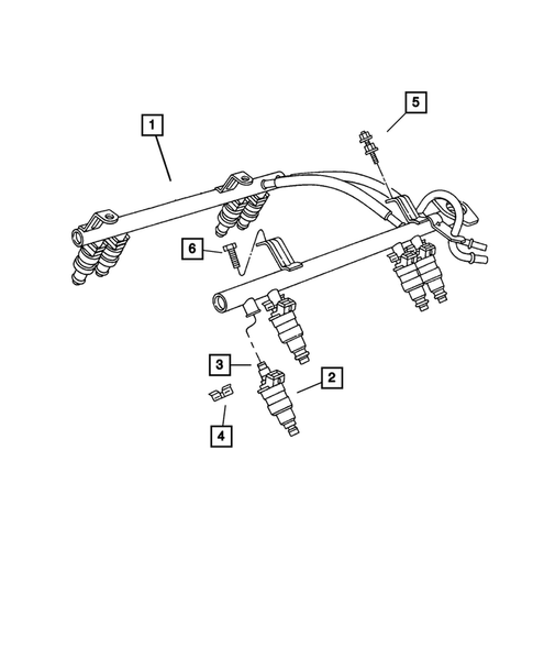 Fuel Rail for 2004 Dodge Dakota #0