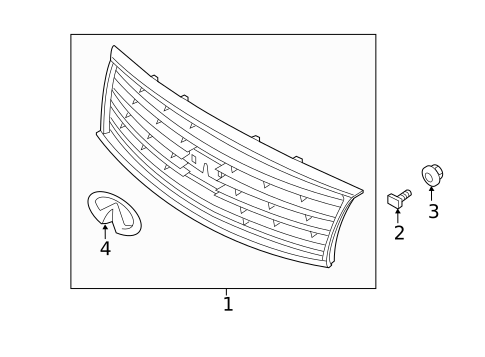 Grille & Components for 2012 INFINITI M35h #0