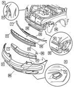 5127374AA - Frames and Bumpers: Front Fascia for Chrysler: PT Cruiser Image