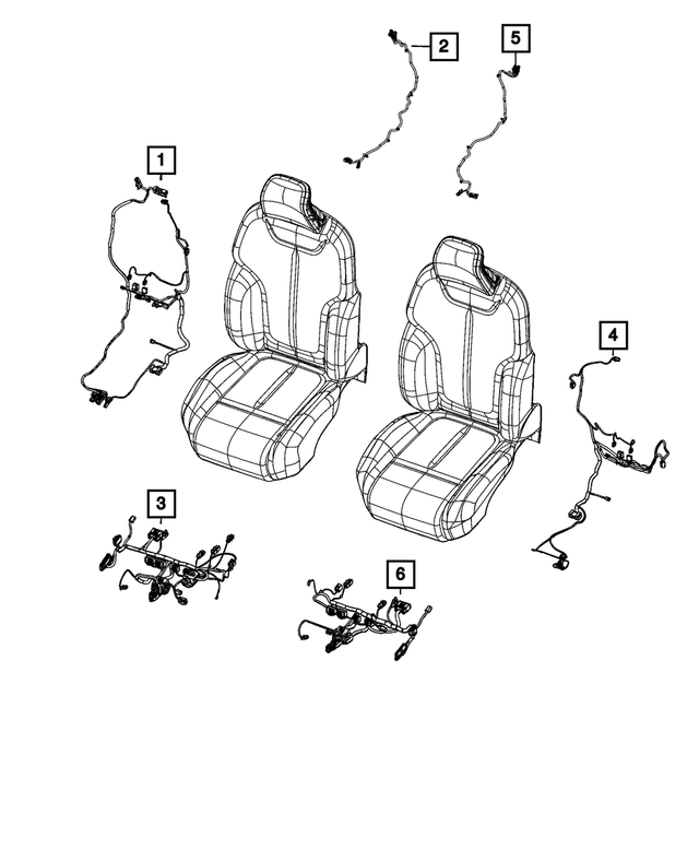 68379885AD - Electrical: Seat Back Wiring for Jeep: Grand Cherokee, Grand Cherokee L Image