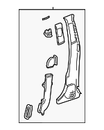 21169069259D07 - Body: Center Pillar Trim for Mercedes-Benz Image