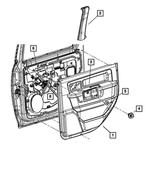 1TT111TVAB - Interior Trim: Rear Door Trim Panel, Left for Ram: 1500 Image