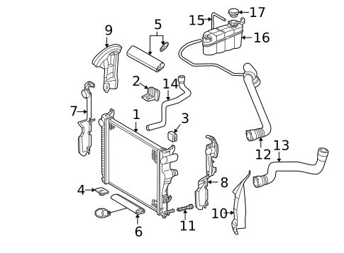Radiators, Coolers & Related Components for 2003 Mercedes-Benz CL55 AMG #0
